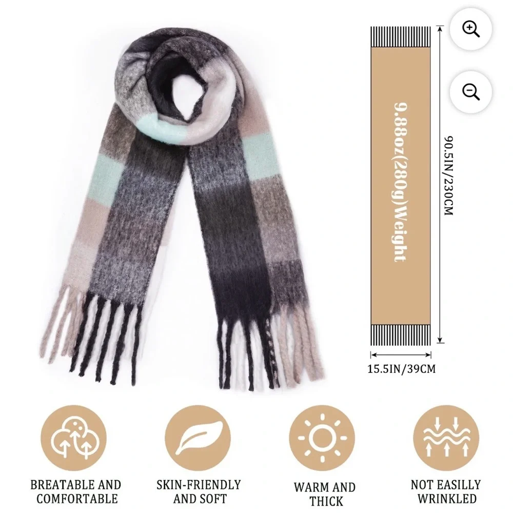 Multicolor Gradient Blanket Scarf